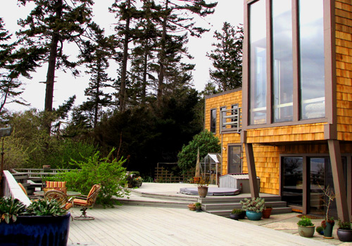 Looking south across the deck