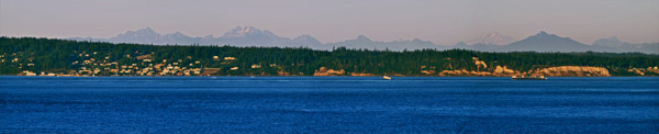 Looking to the east across the Admiralty Inlet