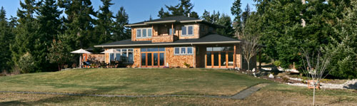 View of 1452 Woodland Drive from the front field